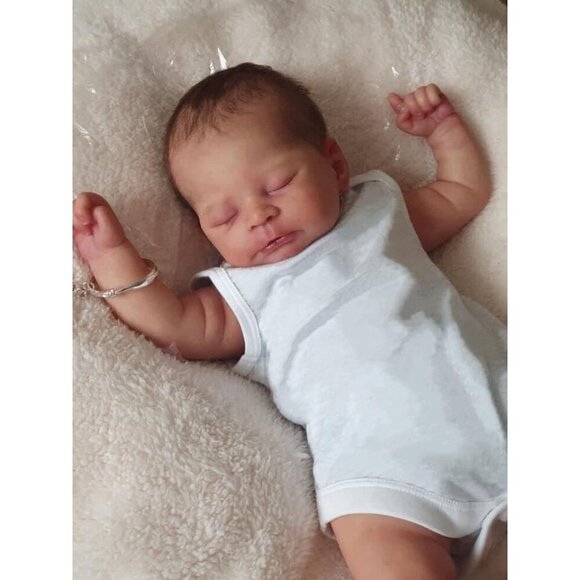 🆕22 InchGirl Cotton Body Sleeping Soft SiliconeVinyl Realistic Reborn Baby Doll - Picture 2 of 4